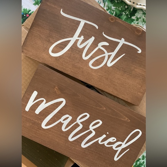 Other Just Married Chair Signs Poshmark